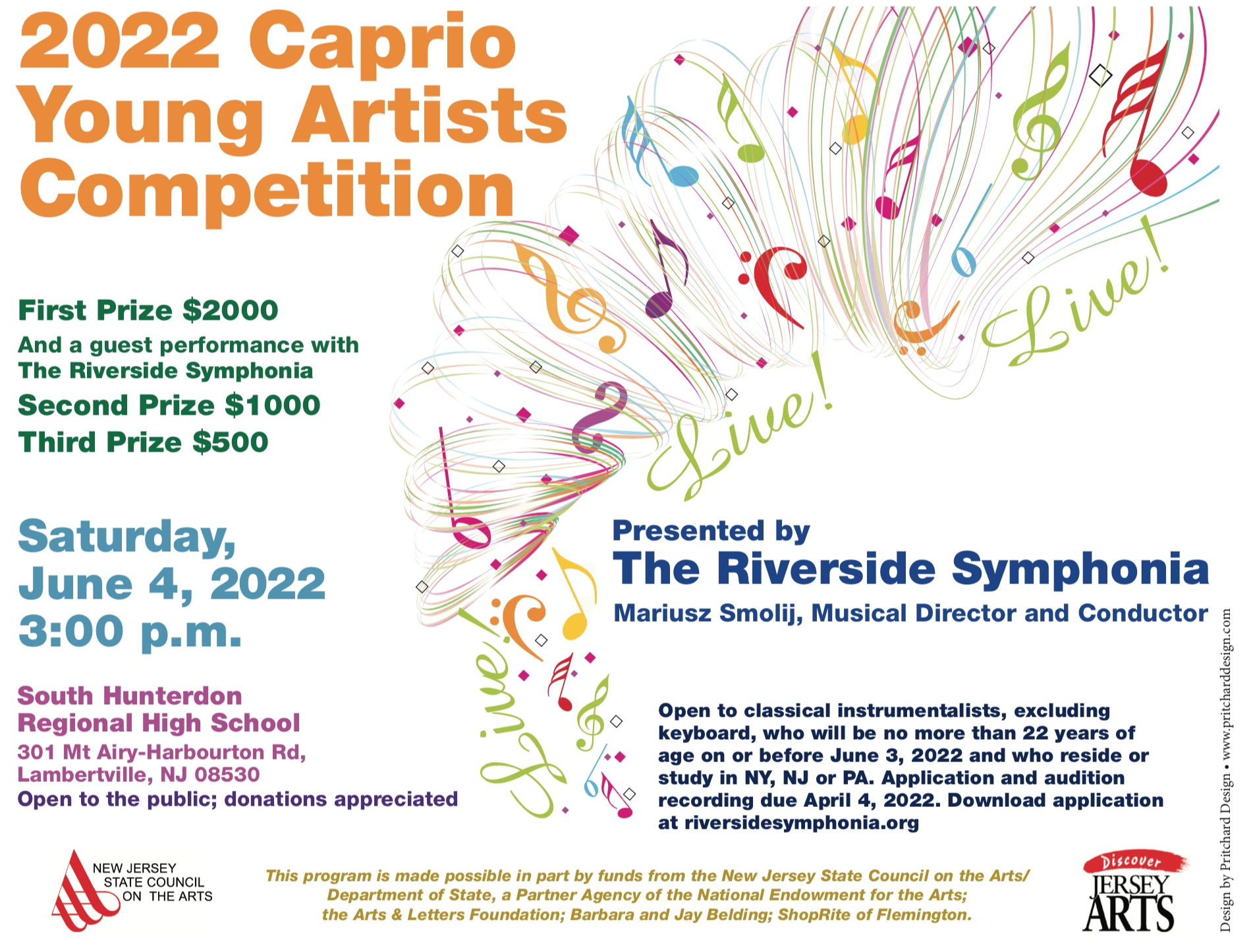 RIVERSIDE SYMPHONIA INVITES YOUNG MUSICIANS TO APPLY FOR 2022 CAPRIO COMPETITION
